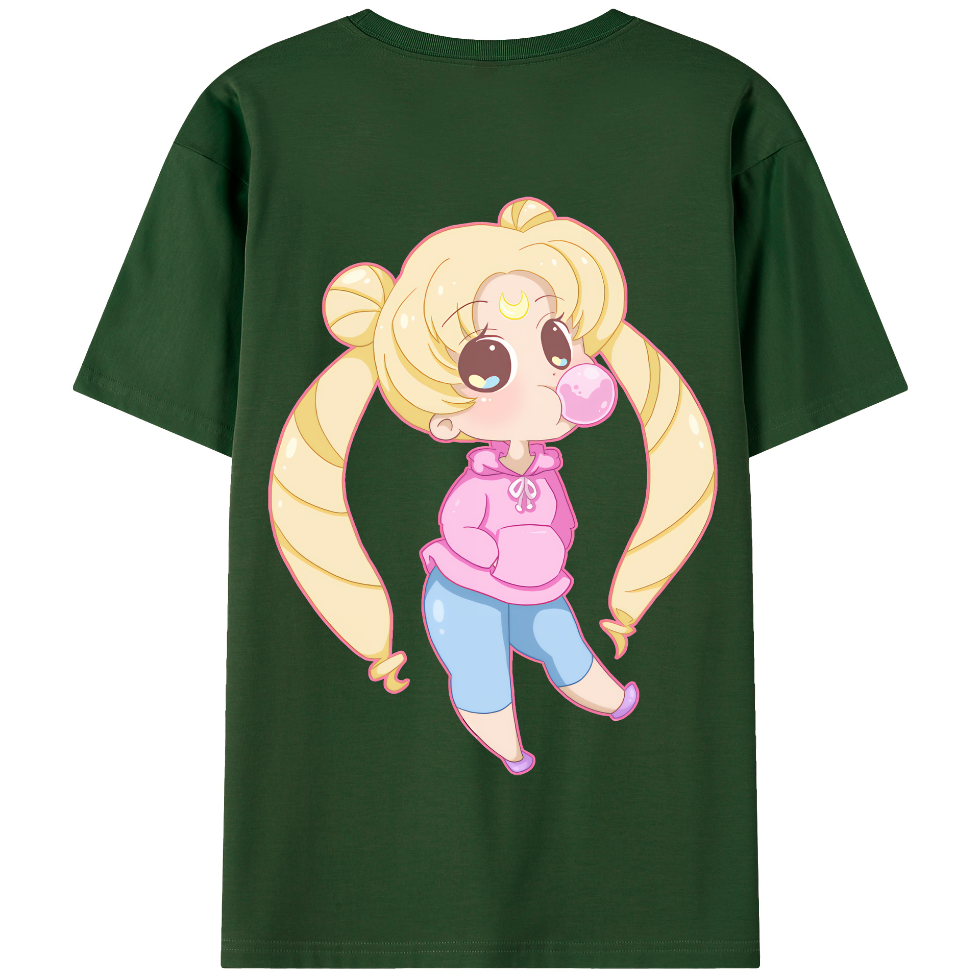 （画像用） 美少女戦士セーラームーン 愛野 美奈子 あいの みなこ Sailor Moon Aino Minako 綿100％半袖Tシャツ（背面プリント）